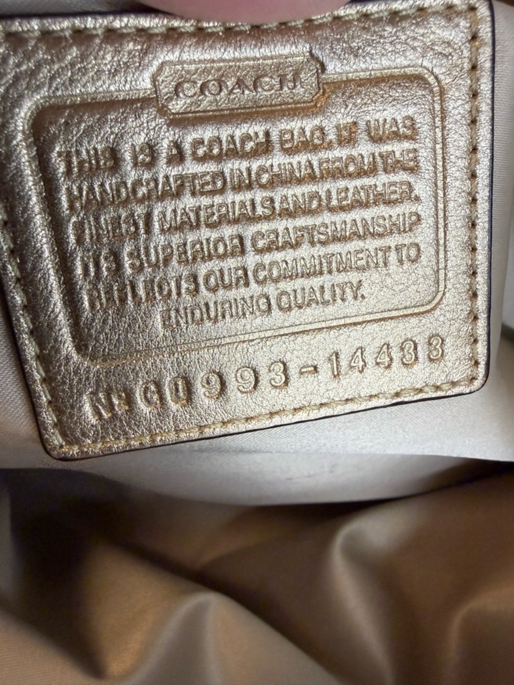 Coach Gold Signature Canvas Shoulder Bag - Picture 3 of 16